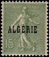 15c Type Semeuse Overprinted Algerie (esimerkkikuva)