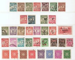 Algeria tax postage due stamps 34 diff. o and * (esimerkkikuva)