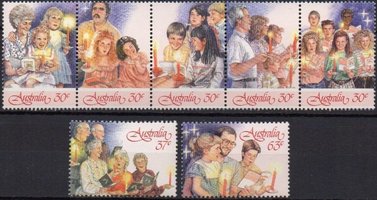Christmas postage stamps 1987 - Carolers (1x5+2) (esimerkkikuva)
