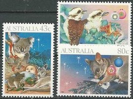 Christmas postage stamps 1990 - Animals (3) (esimerkkikuva)