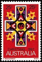 Christmas postage stamp 1967 - 25c Symbols (esimerkkikuva)