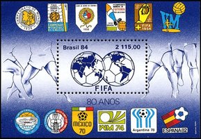 International Football Association (FIFA) 80 year Souvenir Sheet (esimerkkikuva)