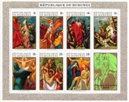 Easter 1970 - Paintings (Souvenir sheet of 7+label) 41A (esimerkkikuva)