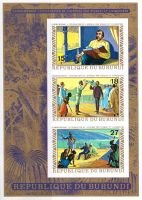 Exploration of Africa by Livingstone and Stanley Souvenir sheet of 3 (esimerkkikuva)