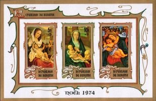 Christmas postage stamps 1974 - Paintings II souvenir sheet 84B (esimerkkikuva)