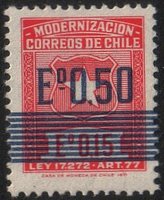 Postal modernization 0.50 over 0.15 postal tax stamp (esimerkkikuva)