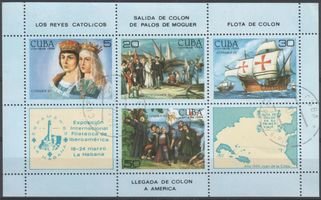 ESPAMER ’85, Columbus Day, Souvenir Sheet of 4+2 labels (esimerkkikuva)