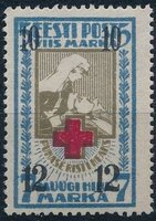 Red Cross overprint 10/12 on 5-7 Mk (esimerkkikuva)