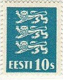 Coat of arms 10s blue thin paper (esimerkkikuva)