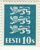 Coat of arms 10s turquoise blue (esimerkkikuva)