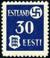 1941 Tartu Issue - 30 kop Dark blue (esimerkkikuva)