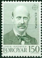 Europa CEPT 1980 - notable persons 1/2 Jakob Jakobsen (esimerkkikuva)