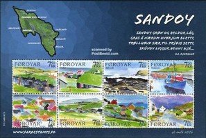 Towns of the island Sandoy (sheetlet) (esimerkkikuva)