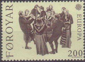 Europa CEPT 1981 - Folk dances 2/2 The garter dance (esimerkkikuva)