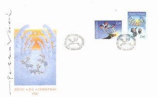 Joulupostimerkit 1994 (2) FDC nimikirjoituksella (esimerkkikuva)