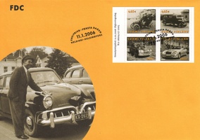 Taxi traffic in Finland 100 years (4) FDC (sample image)