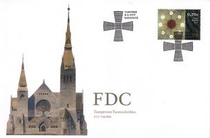 Tampereen tuomiokirkko 100 vuotta FDC (esimerkkikuva)