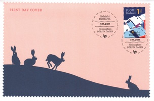 Joulupostimerkki 2011 - Valoa ikkunassa FDC (esimerkkikuva)