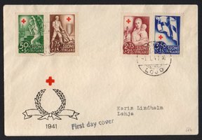 Punainen Risti 1941 FDC 1.1.1941 (esimerkkikuva)