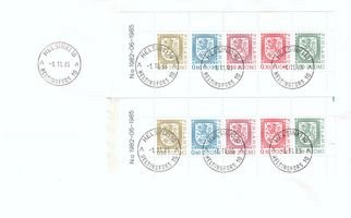 Finland slot machine booklet av 12, (2x 1982-06-1985) 1.11.1985 FDC (sample image)