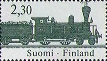 Finlandia 1988 postijunat 4/4 - 2,30mk veturi (esimerkkikuva)