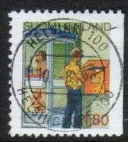 Alennuspostimerkki 2/6 - postittaja, oikea - Helsinki 100 10.8.88 (esimerkkikuva)