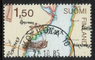 FINLANDIA ’88 postal map 2/4 - Kokkola 10 27.10.85 (sample image)