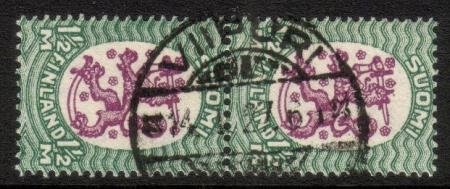 m17, 1,50mk vihr/lila, hrX,B - Viipuri 14.I.27 6i pari (esimerkkikuva)
