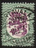 m17, 1,50mk vihr/lila, hrX,B - Sortavala 4.III.27 7i (esimerkkikuva)