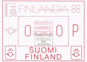 ATM 130 p NYFILA Finlandia 88 maksimikortti (esimerkkikuva)