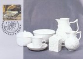 Maksimikortti Suomenlahti - Astioita, St. Mikaelin ruumassa (esimerkkikuva)