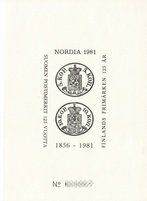 Nordia 1981, Suomen Filatelistiliitto ry black print (sample image)