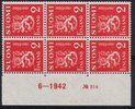 Numerokuusilo 514-6-1942 Leijonamalli m30 2mk karmiinin punainen (esimerkkikuva)