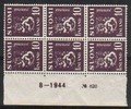 Numerokuusilo 620-8-1944 Leijonamalli m30 10p harmaanvioletti (esimerkkikuva)