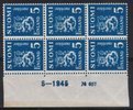 Numerokuusilo 657-5-1945 Leijonamalli m30 5mk sininen (esimerkkikuva)