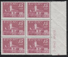 Numerokuusilo 658-5-1943 Olavinlinna 15 mk (esimerkkikuva)
