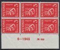 Numerokuusilo 660-6-1945 Leijonamalli m30 3mk punainen (esimerkkikuva)