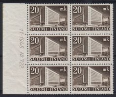 Numerokuusilo 722-11-1946 Pääpostitalo Helsinki 20mk (esimerkkikuva)