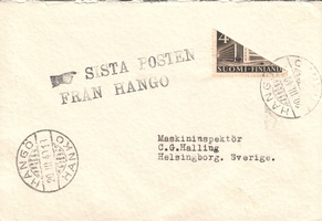 Kuori Sista posten från hangö puolite 20.III.40 (esimerkkikuva)