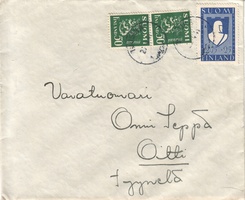 Kuori Tuusula 21.4.44 Asevelimerkki+2x50p (esimerkkikuva)
