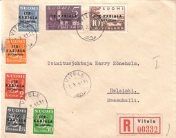 Itä-Karjala R-kuori Vitele 1.X.41 (2mk terävä A) ID 27762 (esimerkkikuva)