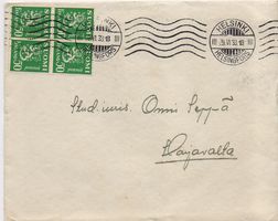 Kuori Helsinki 29.VI.33 | 4x 50p (esimerkkikuva)