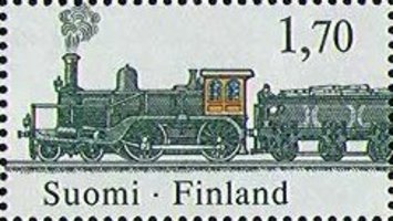 Finlandia 1988 postijunat 1/4 - 1,70mk veturi (esimerkkikuva)