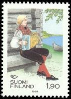 Nordic Cooperation Issue 1989 1/2 - 1,90 mk Folk Costumes, Sakyla (sample image)