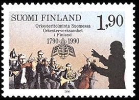 Orkesteritoiminta ja Turun Soitannollinen Seura 200 vuotta FDC (esimerkkikuva)