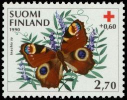 Punainen Risti 1990 perhosia 3/3 - 2,70 + 0,60mk Neitoperhonen (esimerkkikuva)
