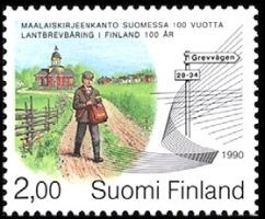 Maalaiskirjeenkanto 100 vuotta Suomessa FDC (esimerkkikuva)