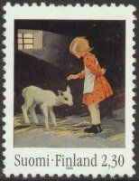 Martta Wendelin (1893-1986) 5/5 - Girl with lamb (sample image)