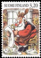 Joulupostimerkki 1996 3/3 - Joulupukki (esimerkkikuva)