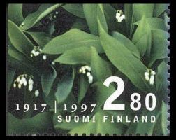 80th anniv. of the Independent Finland 1/4 lily-of-the-valley (sample image)